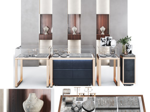 Jewelry store showcase jewellery showroom 3D-Modell