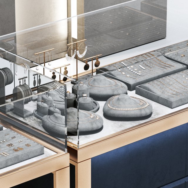 Jewellery shop showcase model