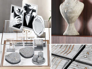 Jewelry store showcase jewellery showroom 3D Model