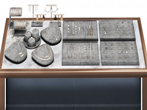 Jewelry store showcase jewellery showroom 3D Model