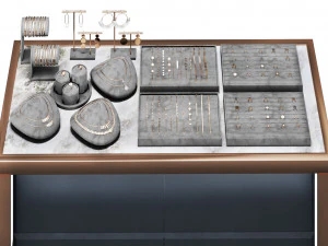 Jewelry store showcase jewellery showroom 3D Model