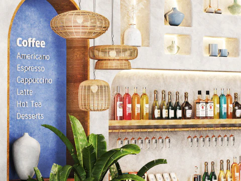 Caf&eacute; Grego Modelo 3D