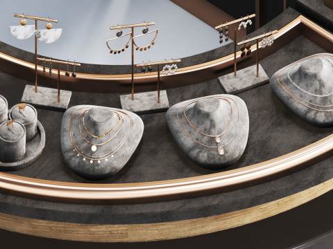 Jewelry store02 showcase 3D Model
