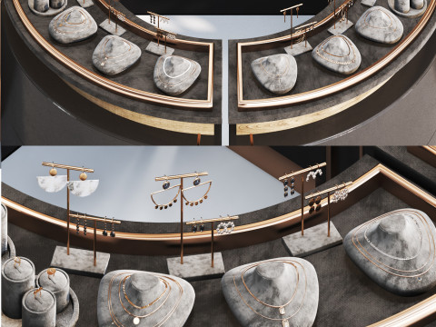 Jewelry store02 showcase 3D Model