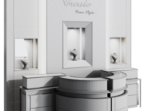Jewelry store02 showcase 3D Model