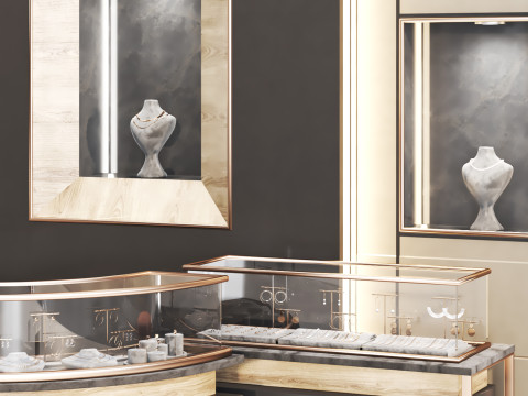 Jewelry store02 showcase 3D Model