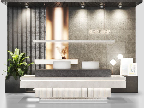 Reception Dark theme 3D Model