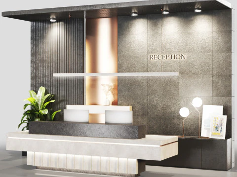 Reception Dark theme 3D Model