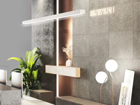 Reception Dark theme 3D Model