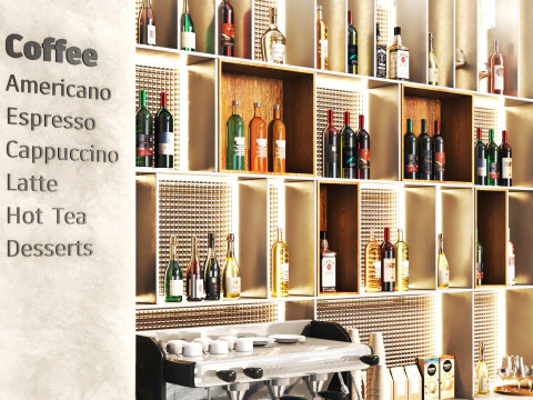 カフェバー14 3Dモデル