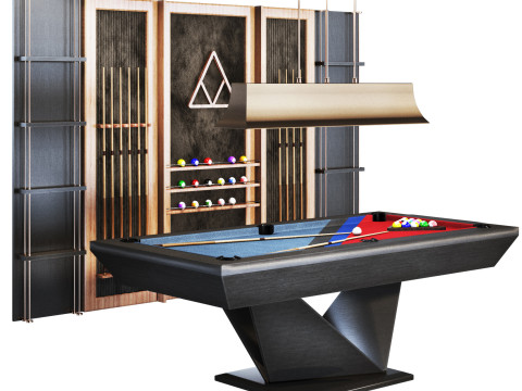 Billiard set03 pool table Model 3D