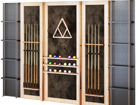Billiard set03 pool table Model 3D