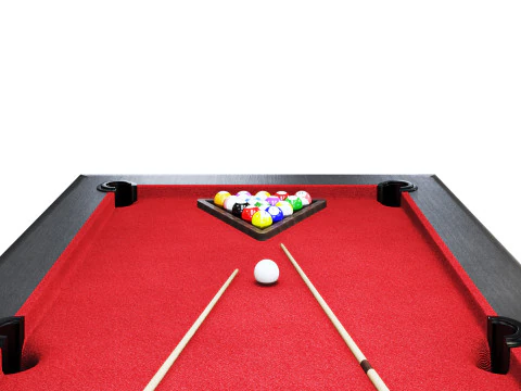 Billiard set03 pool table 3D Model