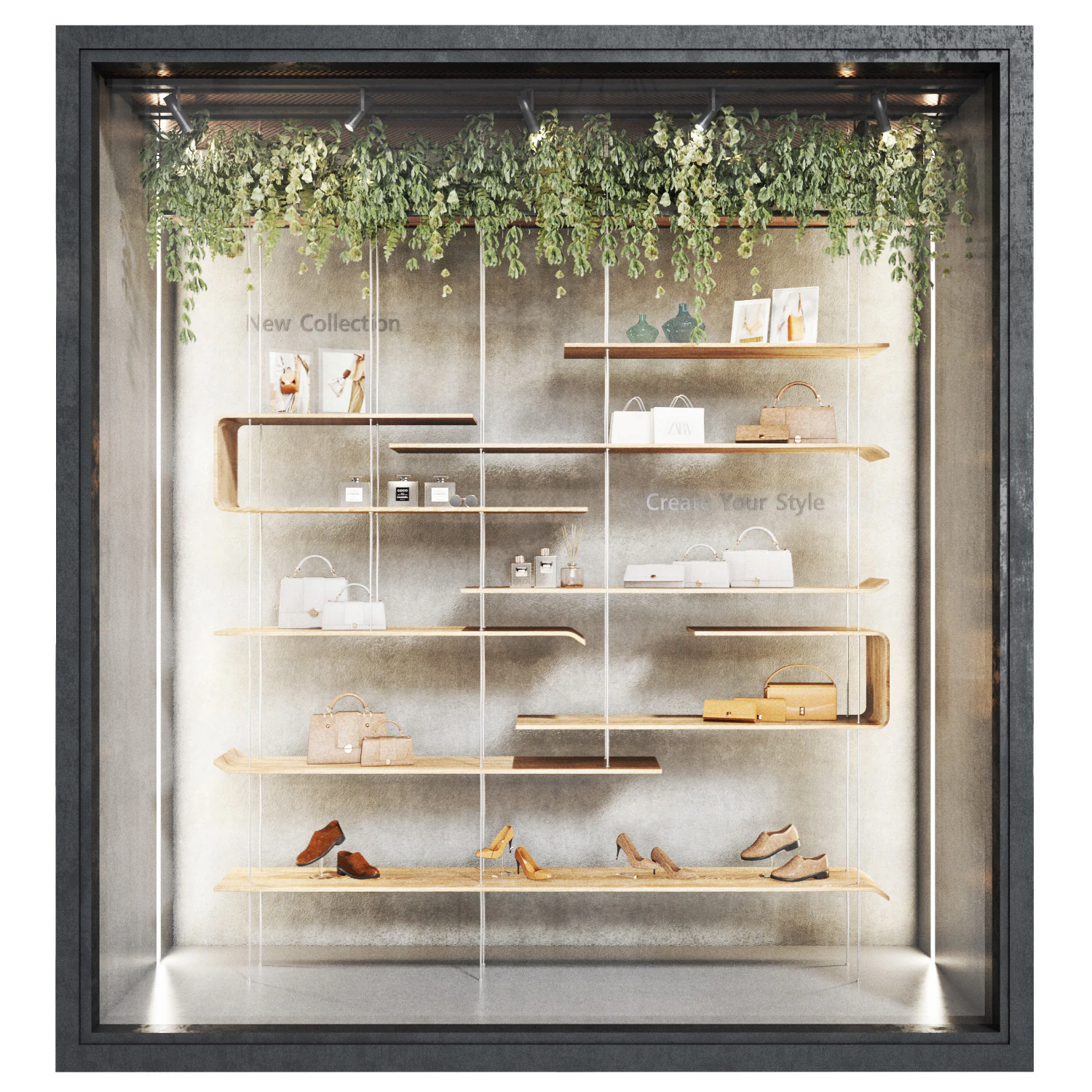 Store04 shop window 3D Model .c4d .max .obj .3ds .fbx .stl .blend