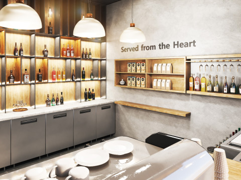 Cafe restaurant full design 17 3Dモデル