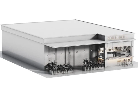 Cafe restaurant full design 17 3D Model