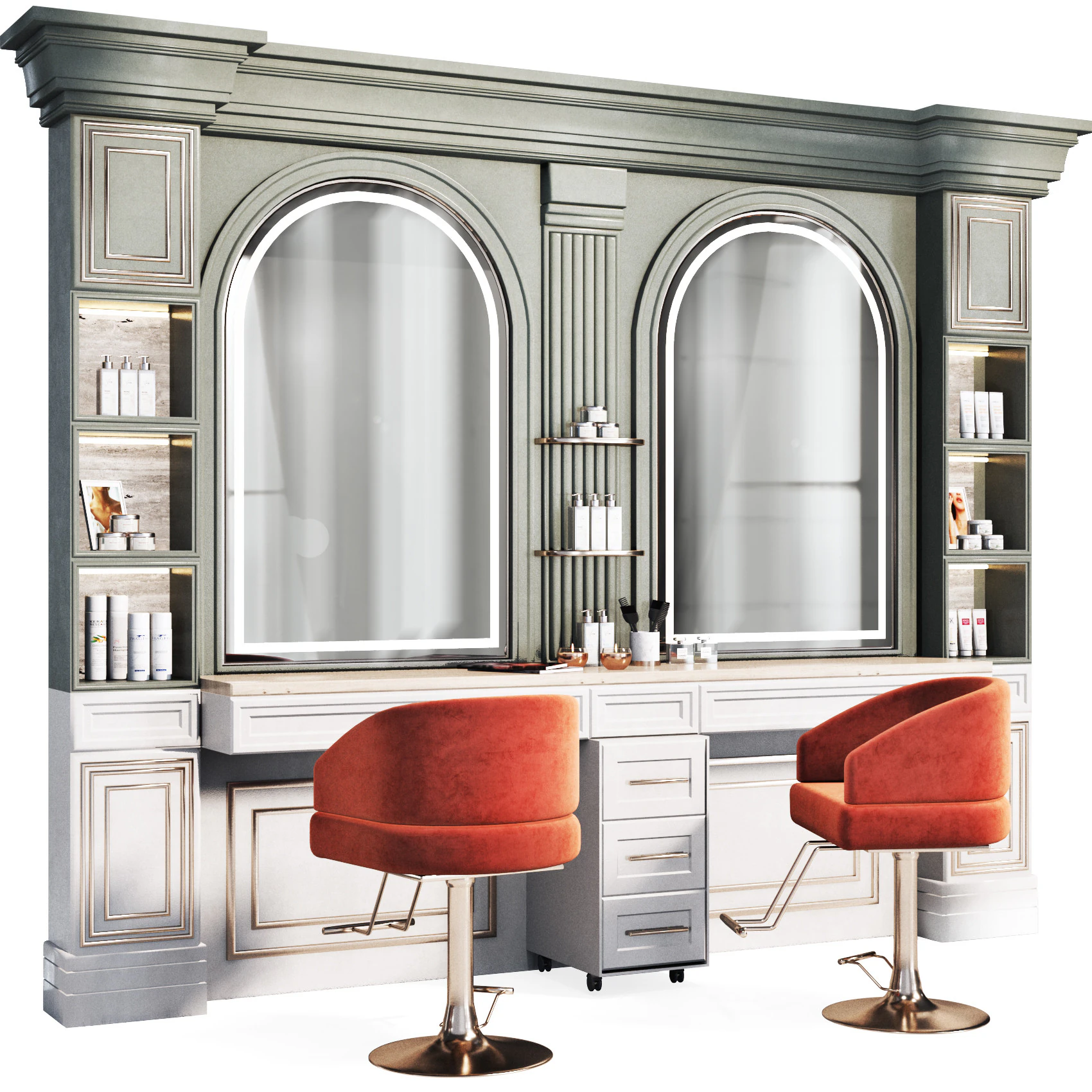 Classic Beautysalon014 3D Model .c4d .max .obj .3ds .fbx .stl .blend