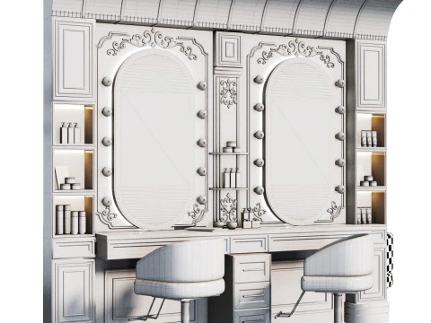 Beautysalon015 classic interior 3D Model