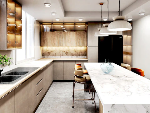 Дизайн интерьера квартиры 3D Модель