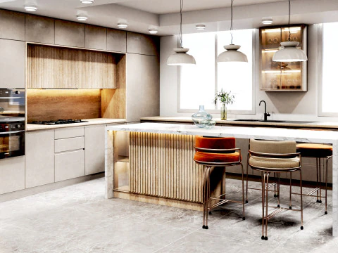 Дизайн интерьера квартиры 3D Модель