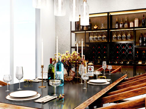 Дизайн интерьера квартиры 3D Модель