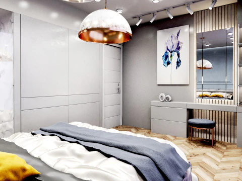 Дизайн интерьера квартиры 3D Модель