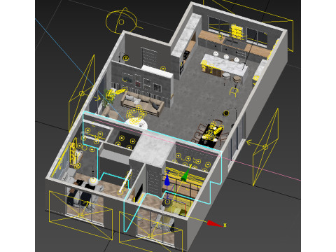 Apartment Interior Design Model 3D