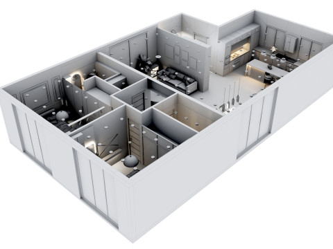 Apartment Interior Design Model 3D