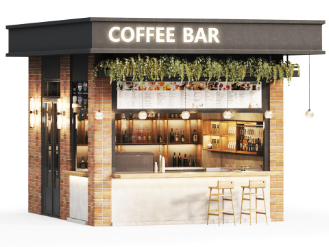 Outdoor Cafe18 street bar coffeetogo 3D Модель