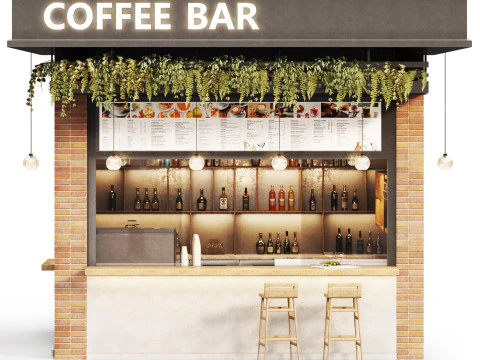 Outdoor Cafe18 street bar coffeetogo 3D Model
