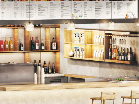 Outdoor Cafe18 street bar coffeetogo 3D Model
