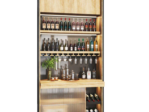 미니바 04 키친바 3D 모델