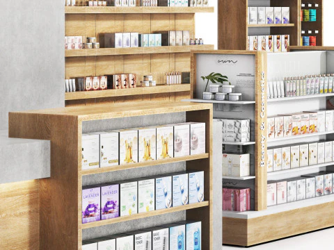 Farmacy Drugstore showcase 3D Model