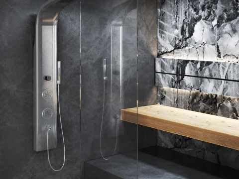 Sauna 02 steamroom spa 3D Model