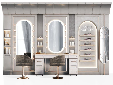 Beautysalon 16 hairdresser- barbershop 3D Model