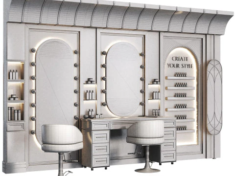 Beautysalon 16 hairdresser- barbershop 3D Model