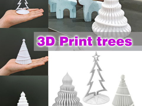 3d print pine trees 3D Принт Модель