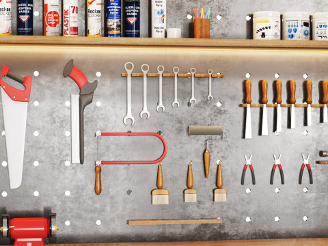Workshop 02 Garage tools Modelo 3D