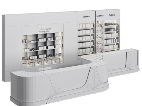 Store - drugstore showcase 03 Modello 3D