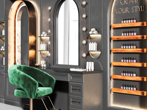 BeautySalon 017 barbershop 3D Model