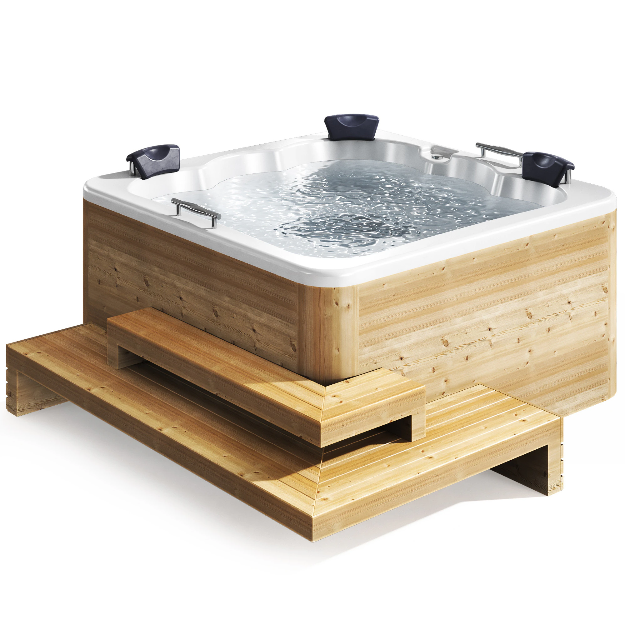 Jacuzzi 04 Spa pool Bathtub 3D Model .c4d .max .obj .3ds .fbx .stl .blend 