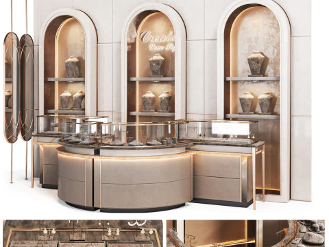 Jewelry store 03 showcase 3D Model