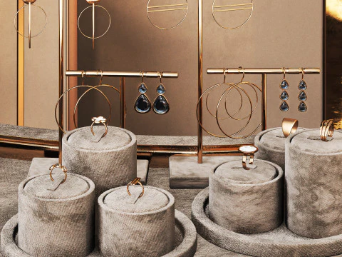 Jewelry store 03 showcase 3D Model