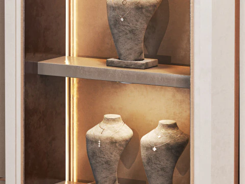 Jewelry store 03 showcase 3D Model