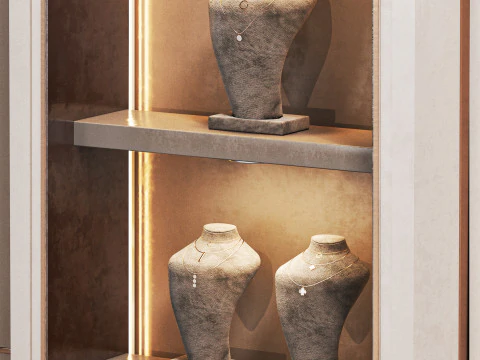Jewelry store 03 showcase 3D Model