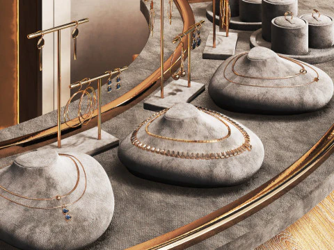 Jewelry store 03 showcase 3D Model
