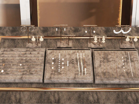 Jewelry store 03 showcase 3D Model