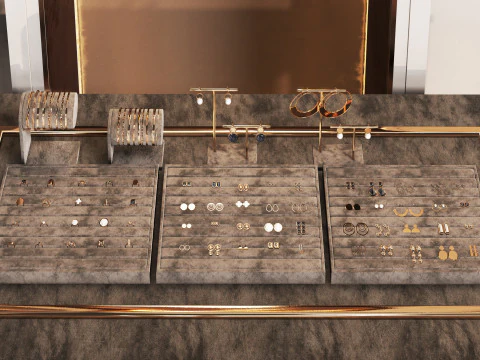 Jewelry store 03 showcase 3D Model