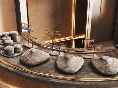Jewelry store 03 showcase 3D Model