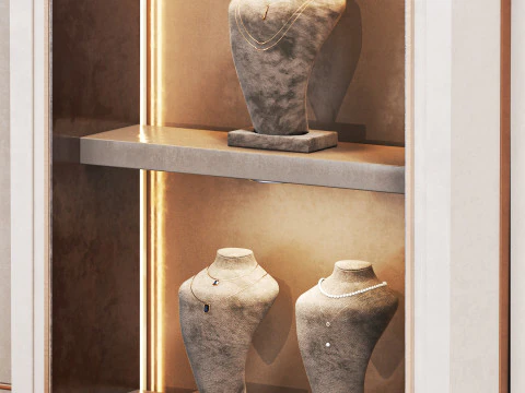 Jewelry store 03 showcase 3D Model